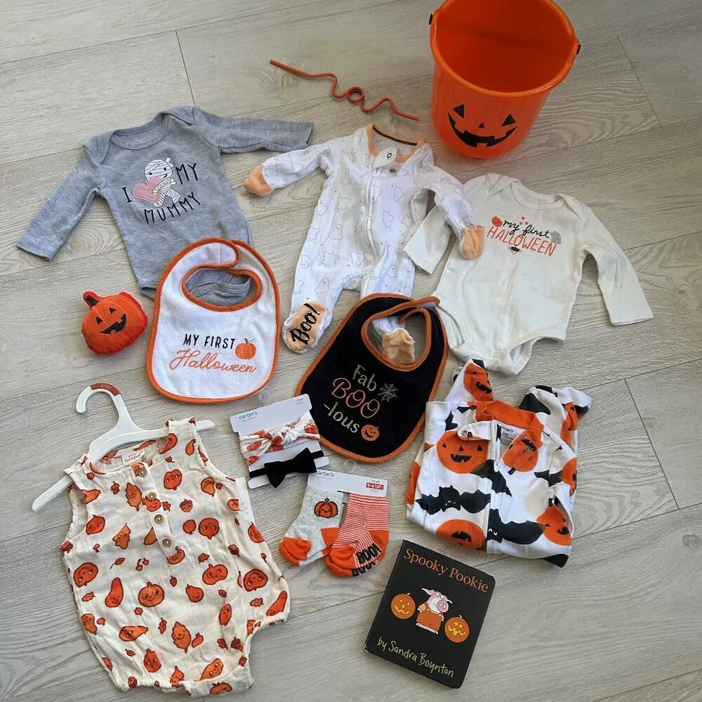 Halloween Baby Outfits and Essentials Bundle NWT - Picture 1 of 16